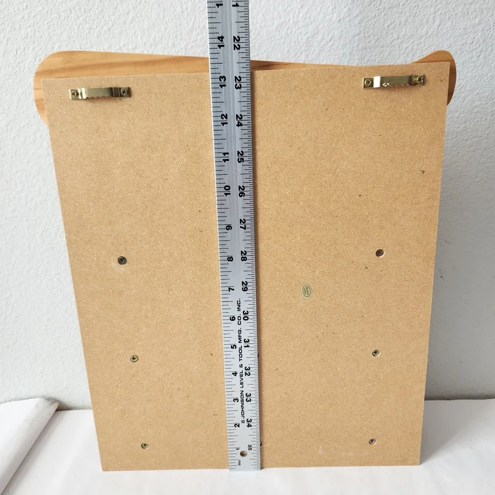 Vintage‎ Blonde Light Wood 9 Baseball Hanging Wall Display Holder Decor